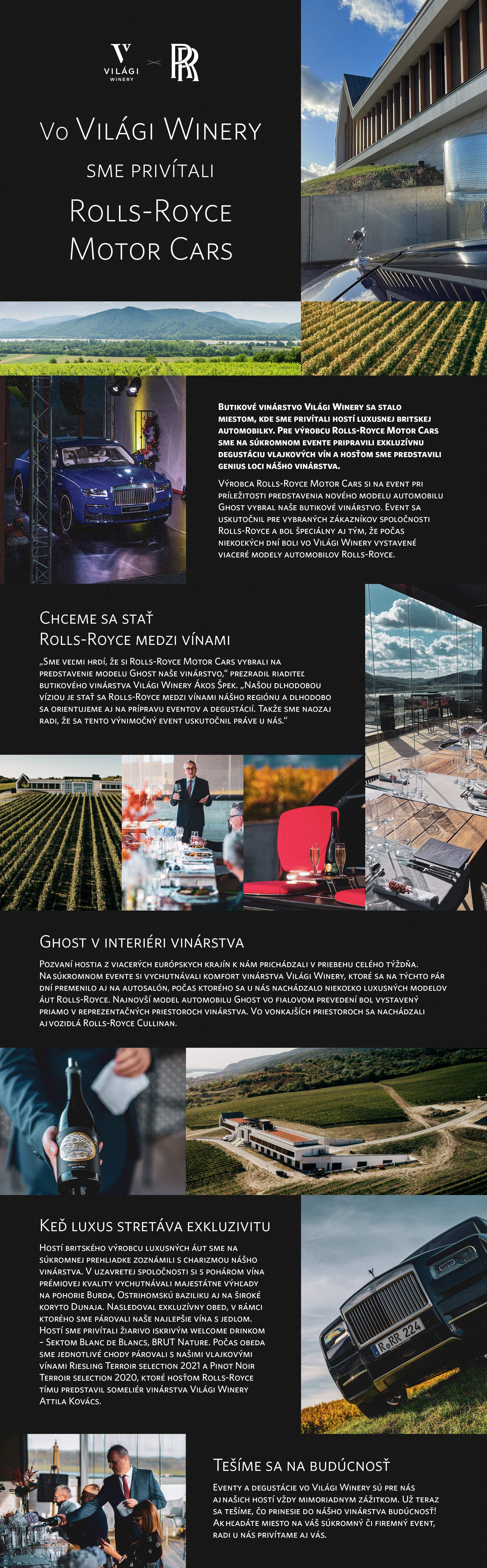 Privítali sme Rolls-Royce v našom vinárstve